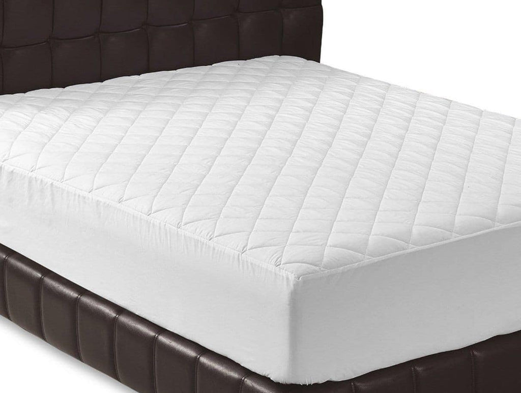 Quilted Mattress Protector 100% Cotton Fitted Bed Cover All UK Sizes 30cm and 40cm Extra Deep