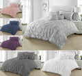 Pintuck Duvet Set  Cotton Quilt Cover All UK Sizes Bedding Sets