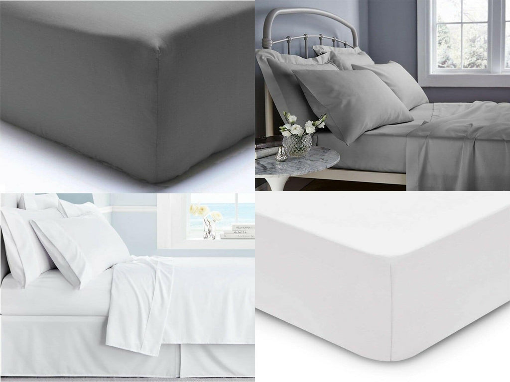 Luxury Hotel Quality 400TC Extra Deep 40cm Fitted Sheet 100% Egyptian Cotton Double King Super King